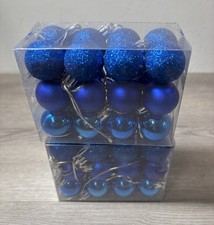 48 Pcs Christmas Glitter Balls Ornaments Tree Baubles READ DETAILS FOR SIZING 
