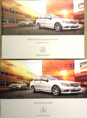 Mercedes C-Class sedan W204 brochure brochure from 12/2006 + price list WF