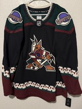 Arizona Coyotes Fanatics Premium Home Blank Jersey Black Size 54 NWT