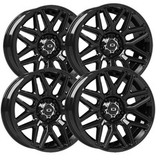 (Set of 4) Vision 305 Rekluse 20x9 5x5.5" +12mm Gloss Black Wheels Rims 20" Inch