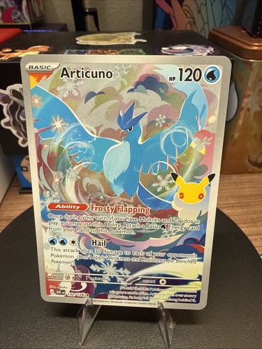 Articuno 132/128 30th Anniversary Celebration Full Art Holo Illustration Rare