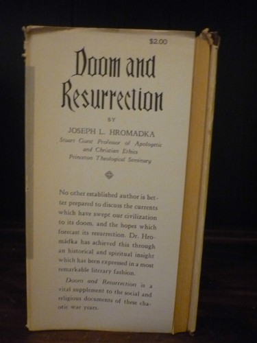 Joseph Hromadka Doom and Resurrection 1945 First Edition Signed Christianity - Imagen 4 de 12