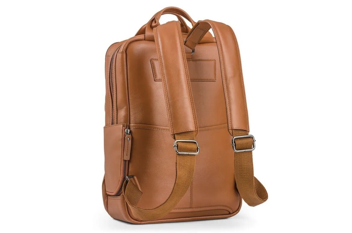 Moral Code Back Office Backpack - Tan Leather - image 6