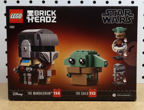 LEGO BrickHeadz Star Wars The Mandalorian & The Child 75317 See Box Condition - Picture 2 of 3