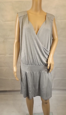   3Suisses   L  44/46 ~ Tolles  leichtes Shirt-Kleid ~ grau ~ mit Nieten ~ NEU
