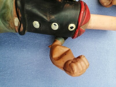 Ancienne Poupée Popeye Mécanique - Marin Clin D'œil - Jouet Poupon Chiffon
