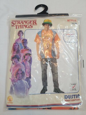 STRANGER THINGS DUSTIN ADULT COSTUME-XL (44-46)-NETFLIX-NWT! | eBay