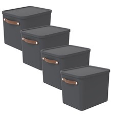 ROTHO 4er- Set Aufbewahrungsbox 27L Maloja mi...