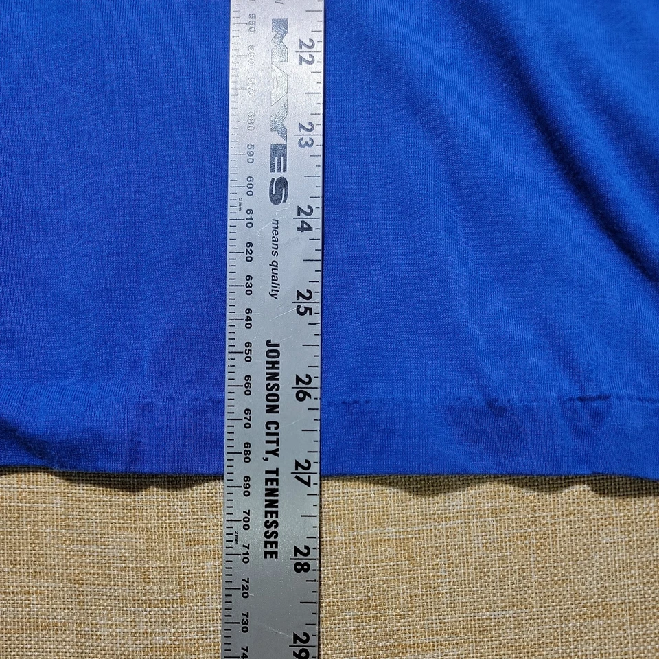 复古罕见 Arnold Palmer 男式高尔夫大号 Polo 衫蓝色绿色条纹 80 年代 90 年代 — 第 4/4 张图片