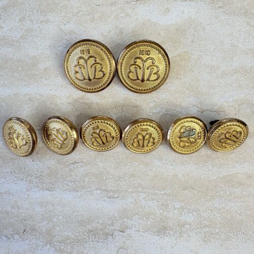Brooks Brothers Buttons BB Brooksease Vintage Gold Tone Monogram Replacement Tag - Picture 3 of 9