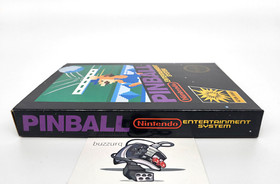 Pinball Nintendo NES Black Box 5 screw Hangtab Early Print - Near Mint - USA