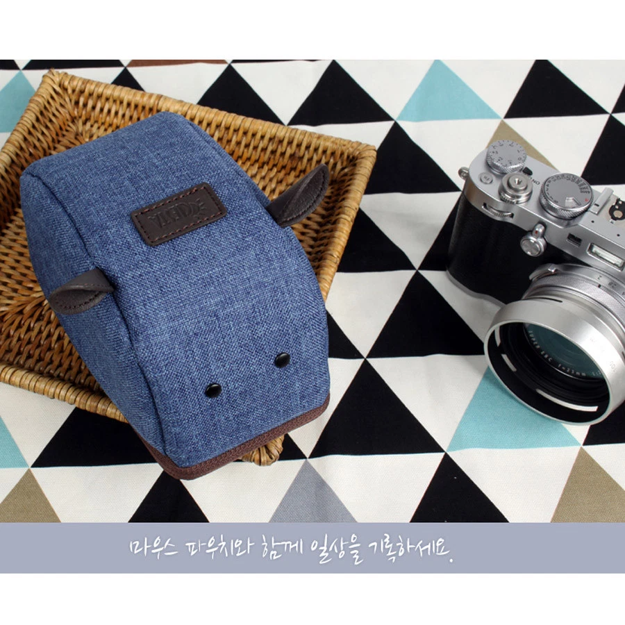 Ciesta Camera Bag Mouse Pouch for Compact Sony Canon Nikon Olympus Blue - Image 3 of 4