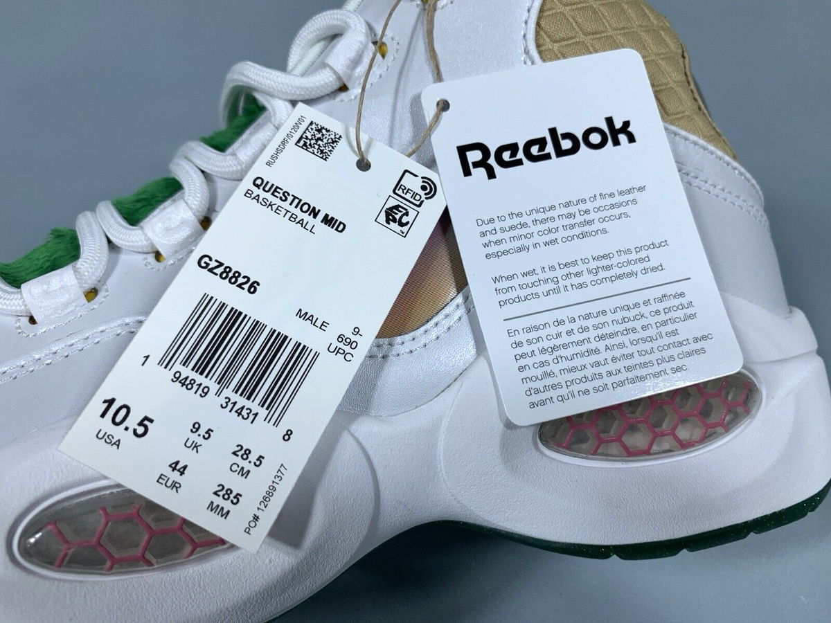 Reebok Question Mid Candy Land GZ8826 Mens size 9.5 NEW Reebok Question Mid X Candy Land White Pink Men main image 2