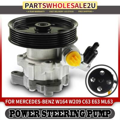 Power Steering Pump w/ Pulley for Mercedes-Benz C63 CLS63 E63 ML63 R63 SLS AMG