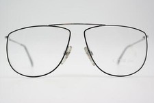 Vintage Glasses Chai C 15 F 99 Black Silver Oval Eyeglass Frame