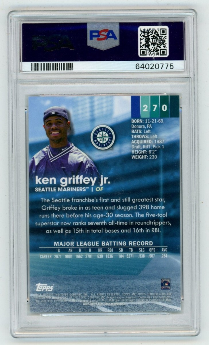2020 Topps Stadium Club Chrome Ken Griffey Jr XFRACTOR PSA 2020 Topps Stadium Club Chrome Ken Griffey Jr XFRACTOR PSA