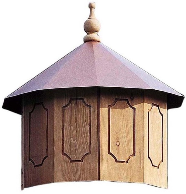 Gazebo Cupola 12 ft. Round Wooden Octagonal Base with CopperFinish