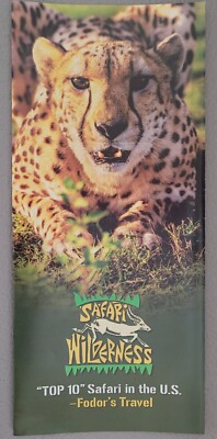 NEW Safari Wilderness Lakeland Florida FL Brochure Collectible Tourist Info Map