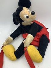 Vintage Mickeys Pals Plush Backpack Disney Mickey Mouse Child s Pack