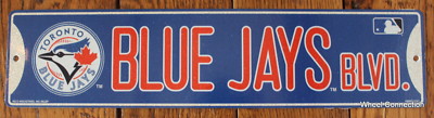 Street Sign Toronto Blue Jays Blvd. MLB Lic Baseball full colorful picture 
