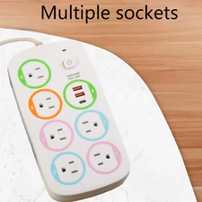 Power Strip with Individual Switches on Off,with USB Ports, 6 outlets