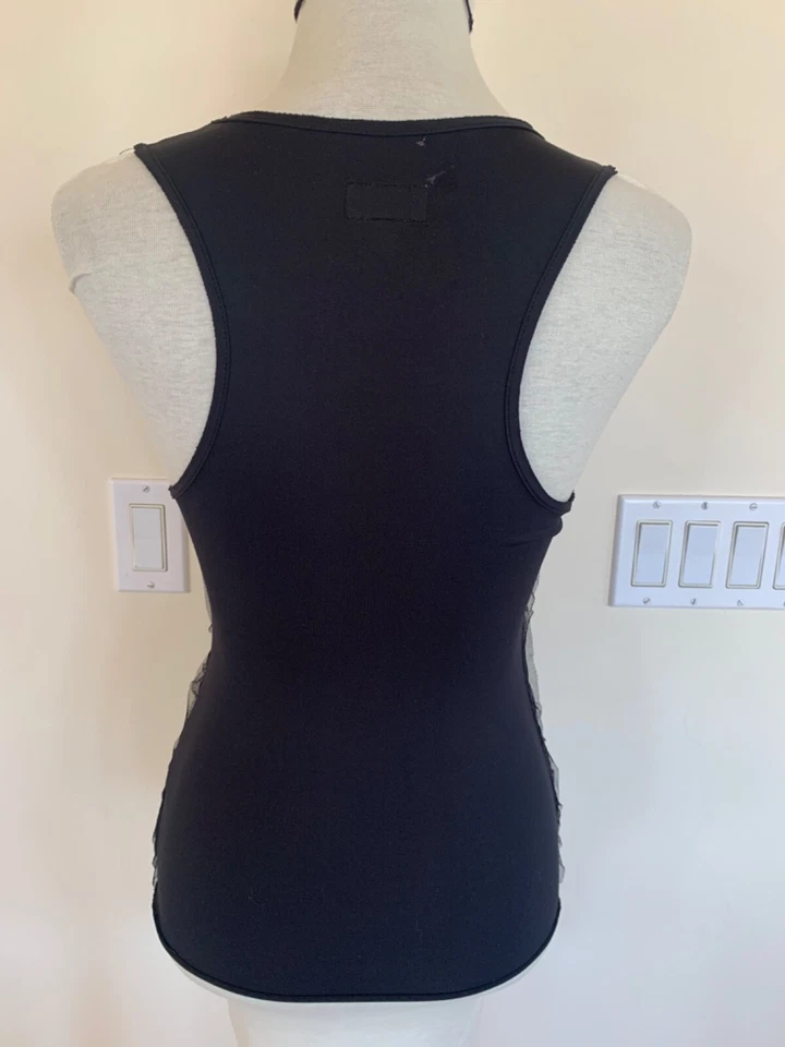 Blusa sin mangas KAREN MILLEN Inglaterra para mujer espalda corredora tirantes detalle borlas talla 6 Foto 2 de 4