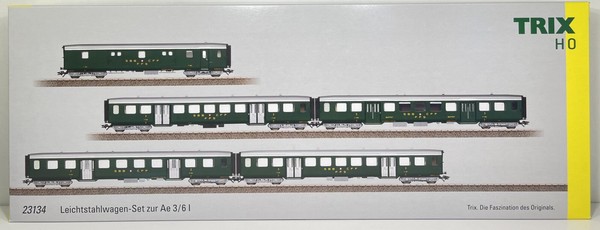 Trix H0 23134 Leichtstahlwaen-Set 5-Tlg. Sbb Ep.Iii Neu & Ovp-image