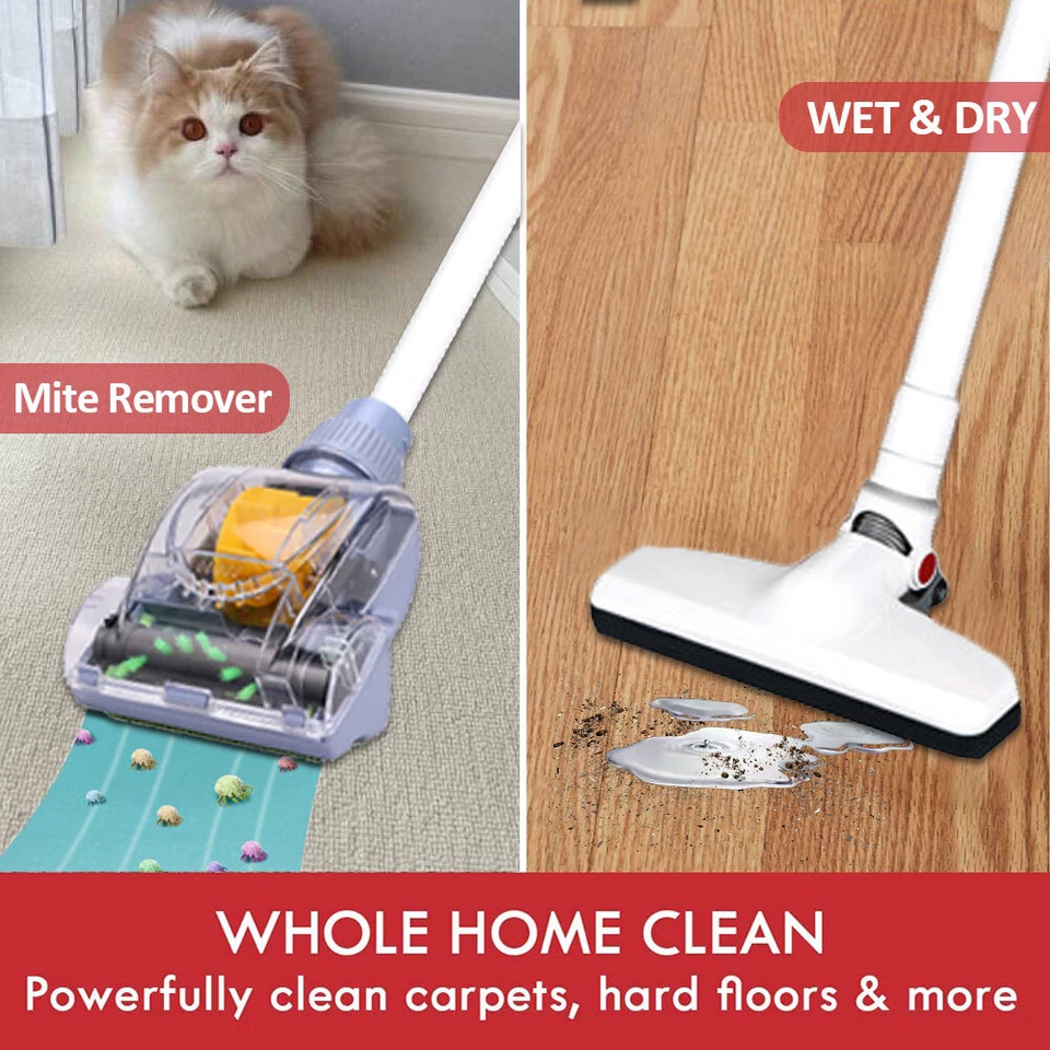 Cordless Stick Vacuum Cleaner 4 in 1 Handheld Wet Dry Home Car Carpet Mite Clean - Image 4 of 4