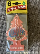 6 Little Tree Coral Reef Air Fresheners ~ Discontinued Scent ~ Freshners