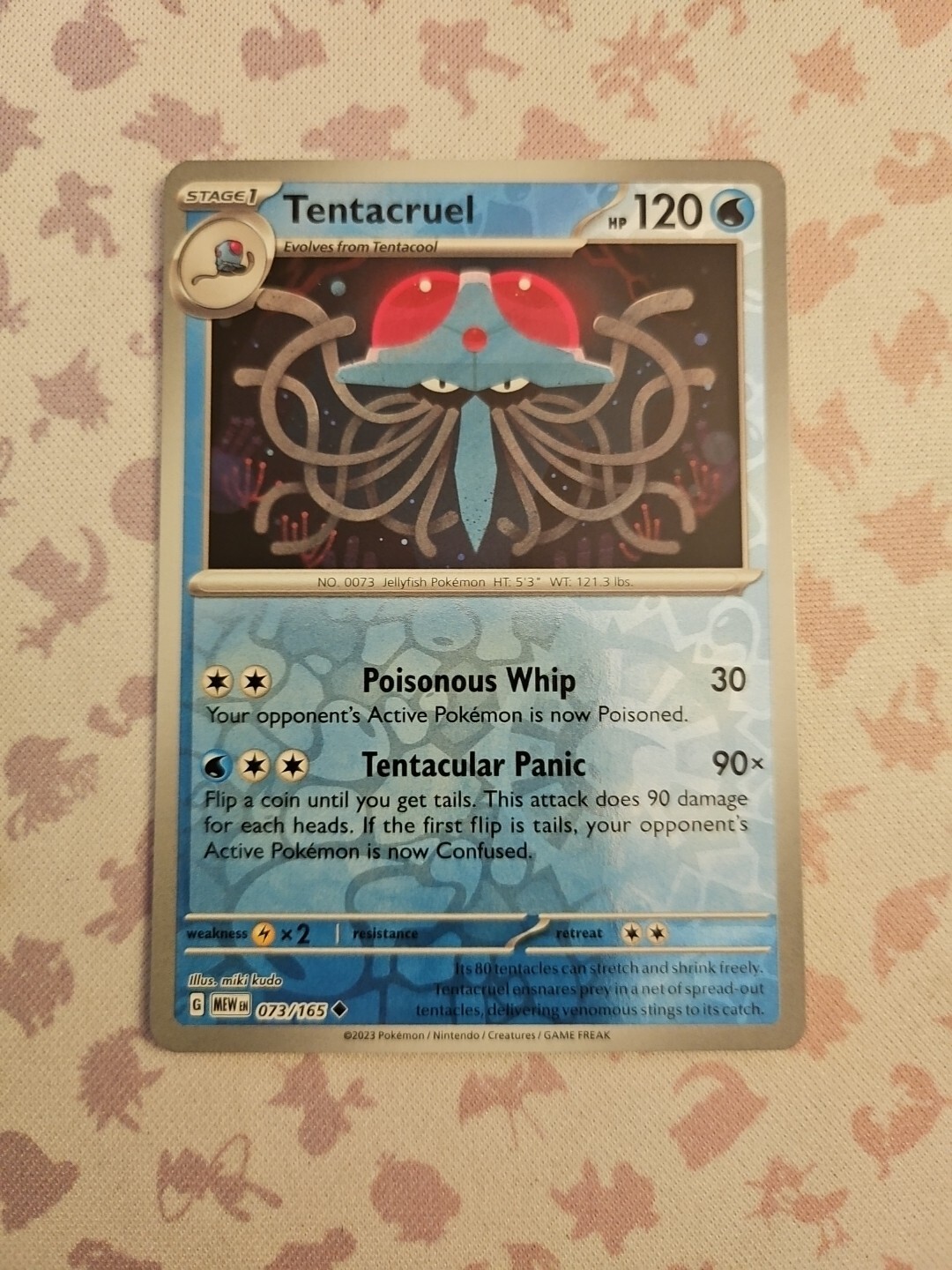 Reverse Holo-Tentacruel 073/165-Pokemon Scarlet and Violet 151-NM