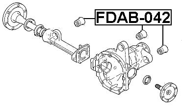 Front Differential Bushing Fits Ford 5L3Z4K206AA, 5L7Z-3A443-CA - Picture 2 of 6