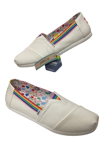 Toms Alpargata Mens Rainbow Trim Pride Slip on Ortholite Shoes | eBay
