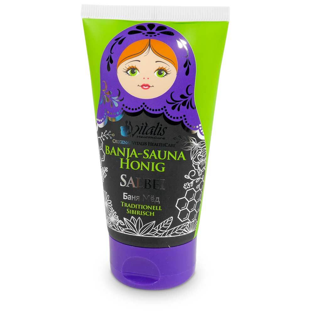 Spar-SET> 3x Vitalis Banja Saunahonig-Creme SALBEI Saunacreme Peeling Spa