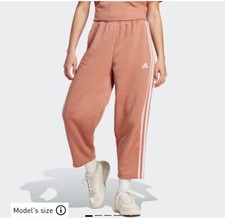 Women's Trousers Essentials 3-Stripes Open Hem Fleece Adidas Size Medium
