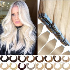 Russian Skin Weft Tape in 100 Remy Real Human Hair Extensions Full Head 200g 8A