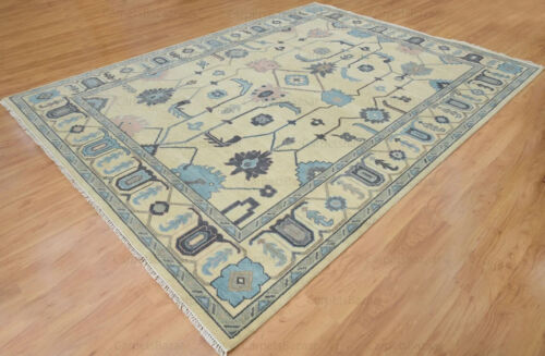 New Oushak Rug Beige Wool Area Rug Contemporary Hand knotted Living Room Rug - Picture 7 of 10