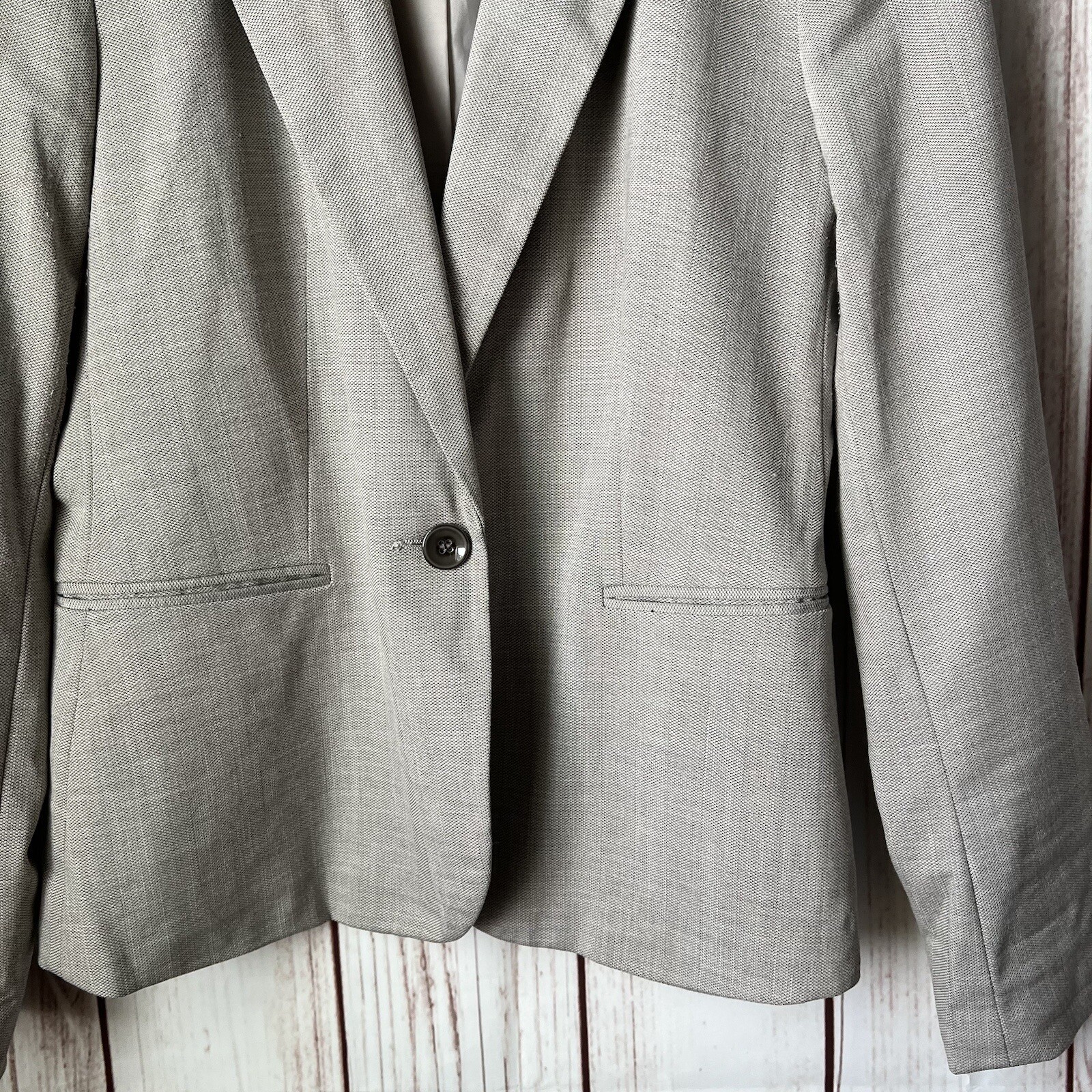 ZARA BASIC COLLECTION BLAZER SIZE 8 GRAY LONG SLE… - image 4