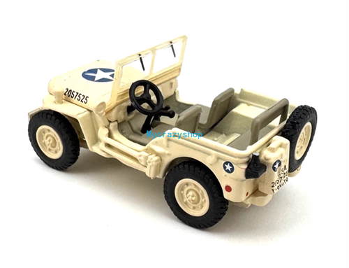 CR 1:76 Beige Willys MB US Reconnaissance Vehicle Model auto in metallo pressofuso - Foto 5 di 5