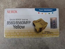 GENUINE XEROX 8560 8560 YELLOW SOLID 108R00725 INK CARTRIDGES W7-2(17)
