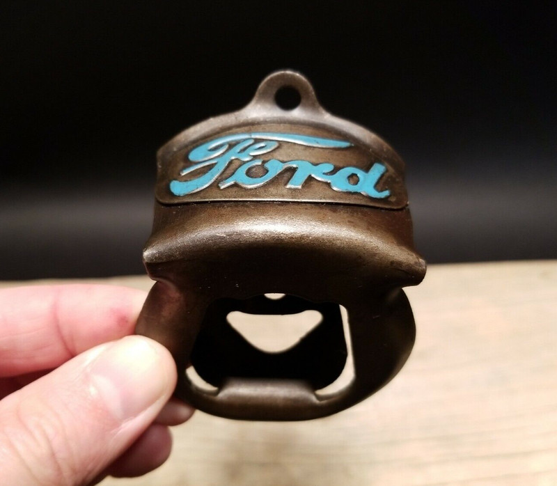 Antique Vintage Style Ford Beer Bottle Cap Opener 