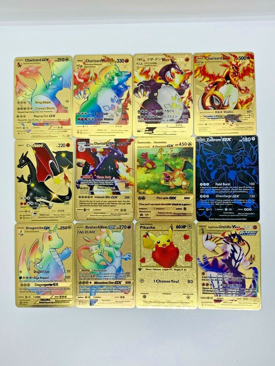 Metal Rainbow Glitter Collectibles, Rainbow Pokemon Cards