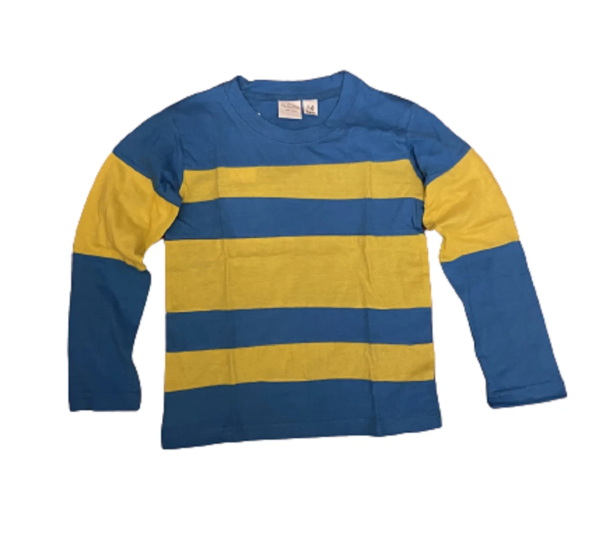 Long Sleeve Kids Blue Yellow Striped T Shirt Fancy Dress Book Week Horrid Top