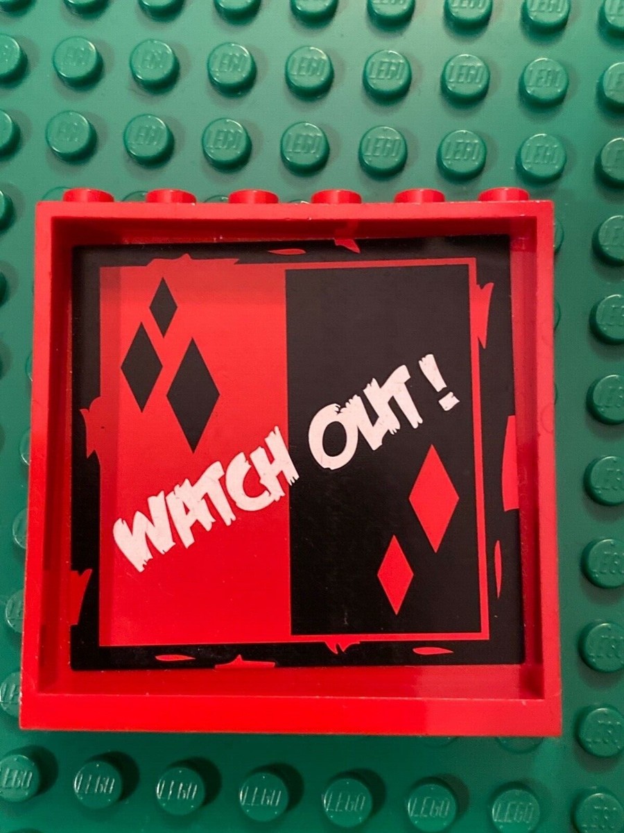 LEGO Panel 1x6x5 Red Sticker Pattern x 1 / PN 59349 Batman Super