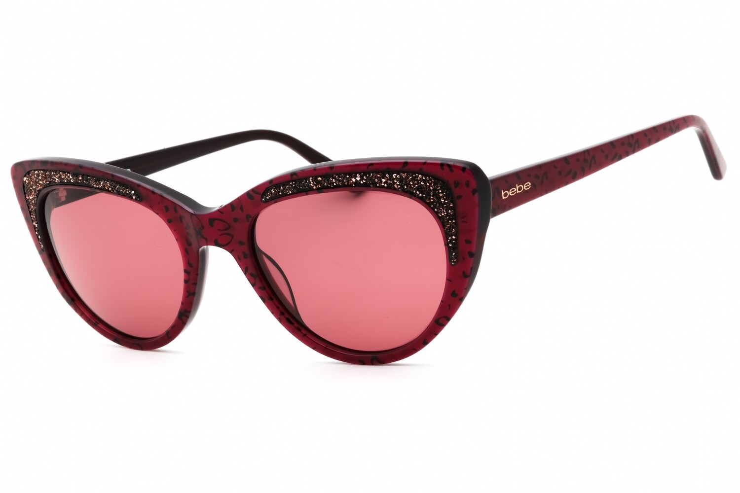 Солнцезащитные очки BEBE BB7242-650-55, Размер 55 мм, 140 мм, 19 мм, розовые, в виде животных, женские, НОВЫЕ