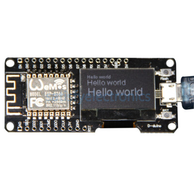 NODEMCU Wemos Wifi ESP8266 ESP-12F CP2102 Micro USB Development Board 0.96'' OLED