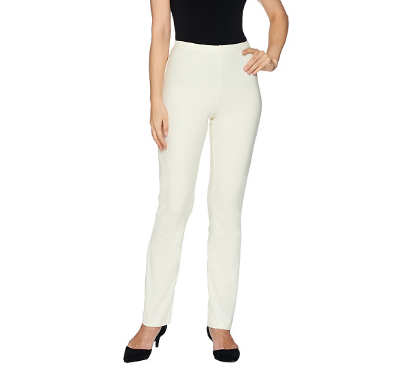 Women With Control Petite Pull On Slim Leg Pants Size S Winter White Color | eBay