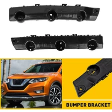 Bumper Bracket For 2014-2019 Nissan Rogue of Set 2 Front Left & Right Side Black
