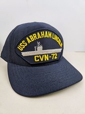 Vintage USA MADE USS Lincoln Navy CVN-72 Military Trucker Hat Snapback Dad Cap