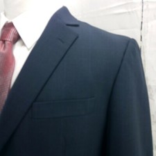 Stafford Tailored Culture Classic Fit 42R Blue Plaid Suit Blazer Sport Coat