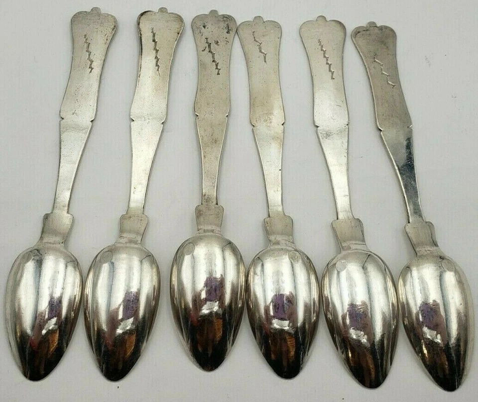 6 cucharas turcas vintage 90 % plata 1939 a 1942 (#36) Foto 4 de 4